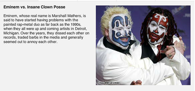 Eminem V Insane Clown Posse